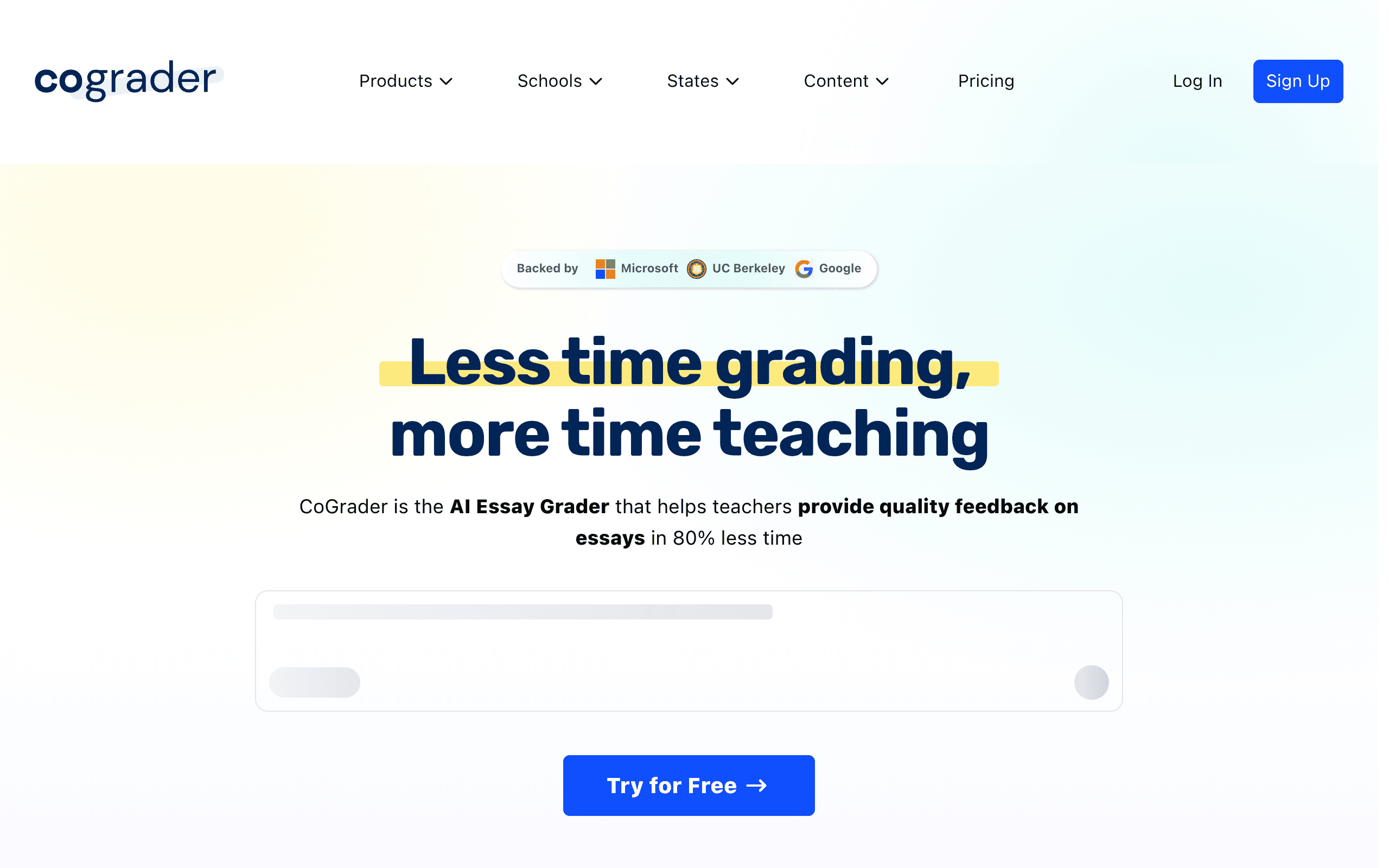 CoGrader platform preview